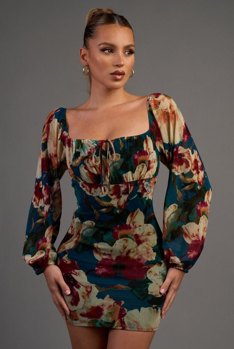 Painted Petals Mini Dress - Golden Hour BoutiqueMini Dresses