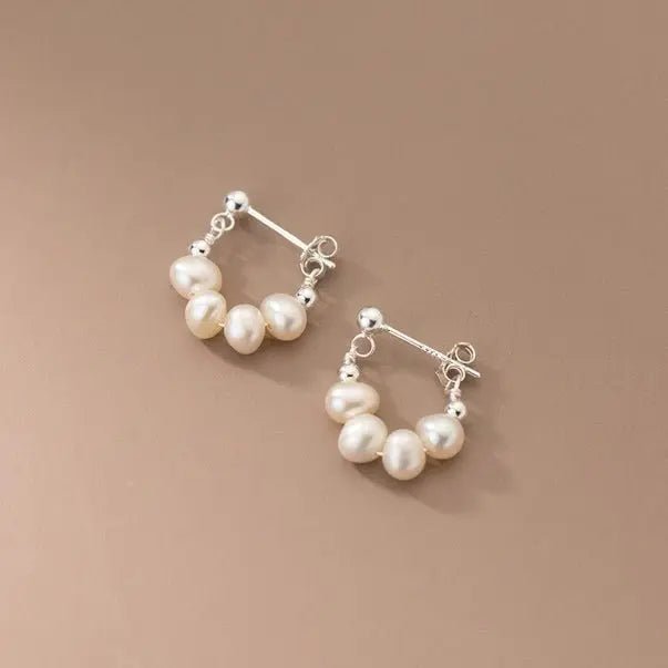 Pearl Hoop Earrings - Golden Hour BoutiqueEarrings