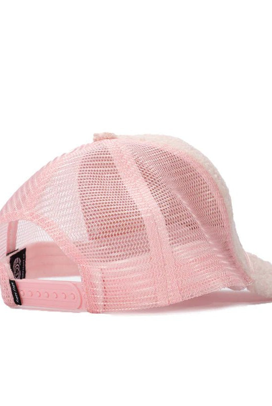 Pink Sherpa Happy Caps Trucker Hat - Golden Hour BoutiqueTrucker Hat
