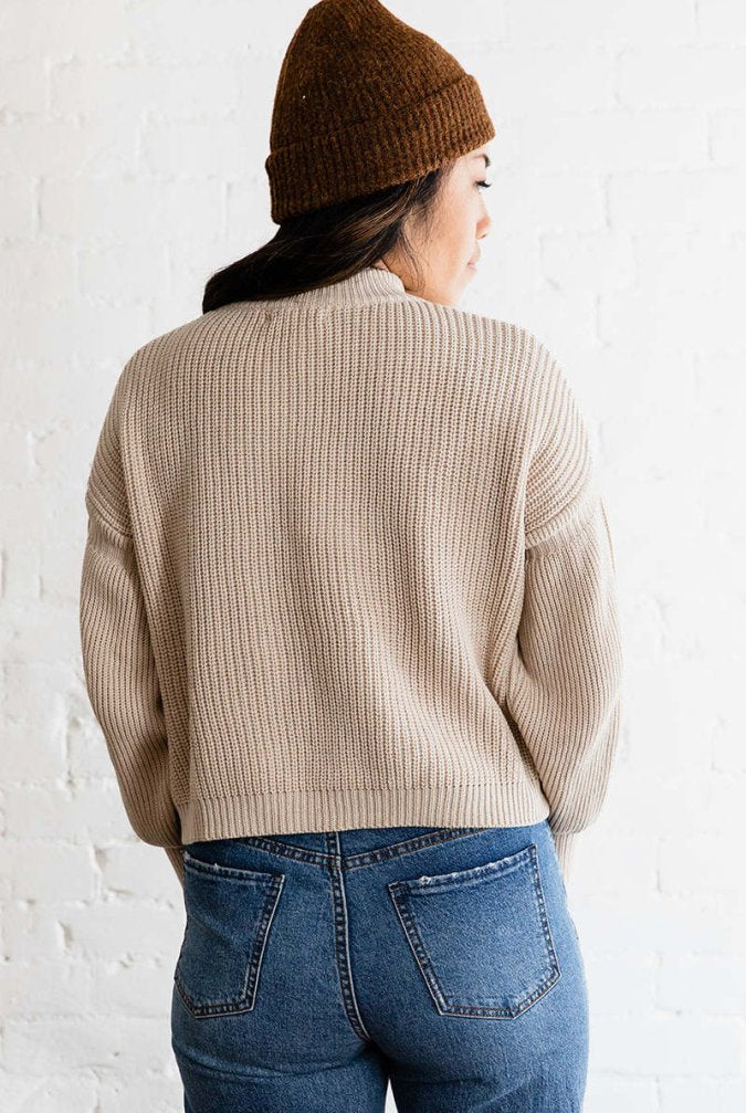 Quiet Confidence Mock Neck Sweater - Golden Hour BoutiqueSweater