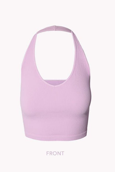Ribbed Daydream Halter Top - Golden Hour BoutiqueCrop Tops