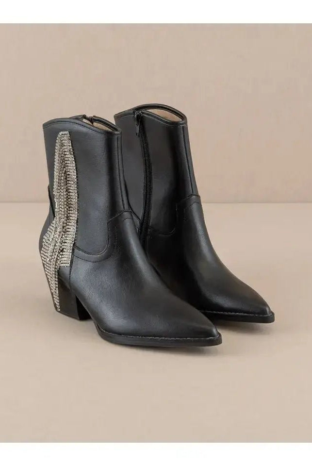 Rowan Rhinestone Fringe Cowboy Boots - Golden Hour BoutiqueBoots