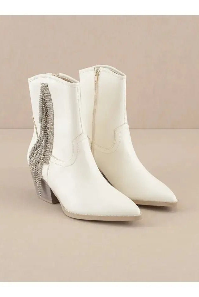Rowan Rhinestone Fringe Cowboy Boots - Golden Hour BoutiqueBoots