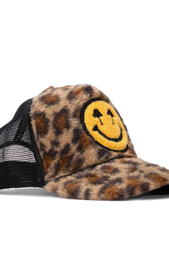 Sherpa Leopard Trucker Snapback Hat - Golden Hour BoutiqueTrucker Hat