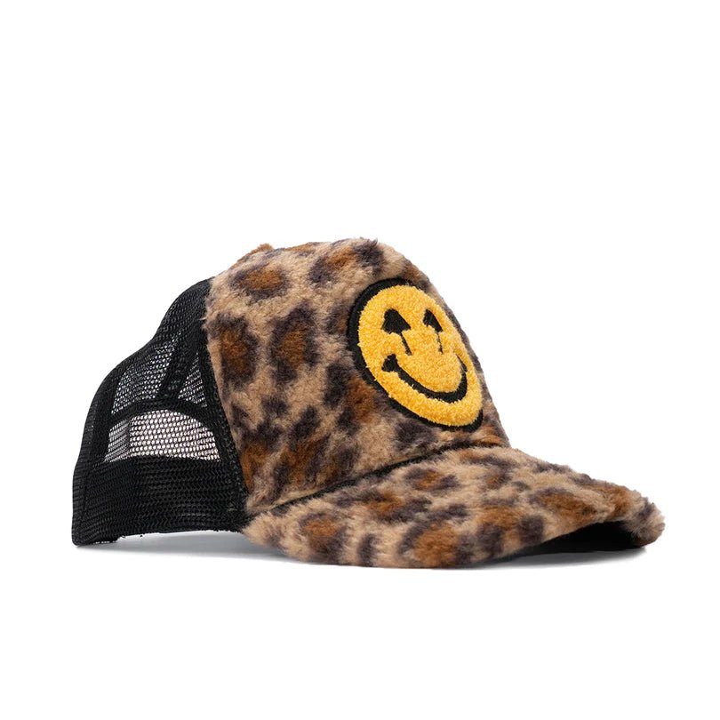 Sherpa Leopard Trucker Snapback Hat - Golden Hour BoutiqueTrucker Hat