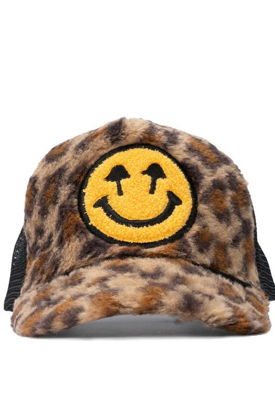 Sherpa Leopard Trucker Snapback Hat - Golden Hour BoutiqueTrucker Hat