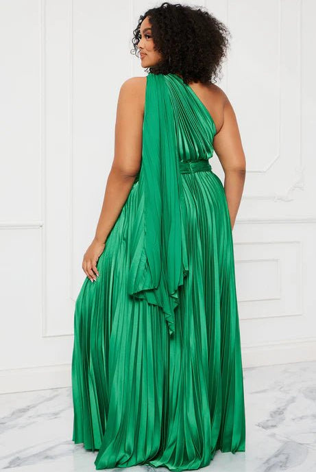 Silent Luxury Satin One Shoulder Maxi Dress - Golden Hour Boutiquemaxi dresses