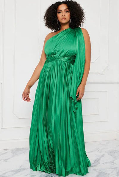 Silent Luxury Satin One Shoulder Maxi Dress - Golden Hour Boutiquemaxi dresses
