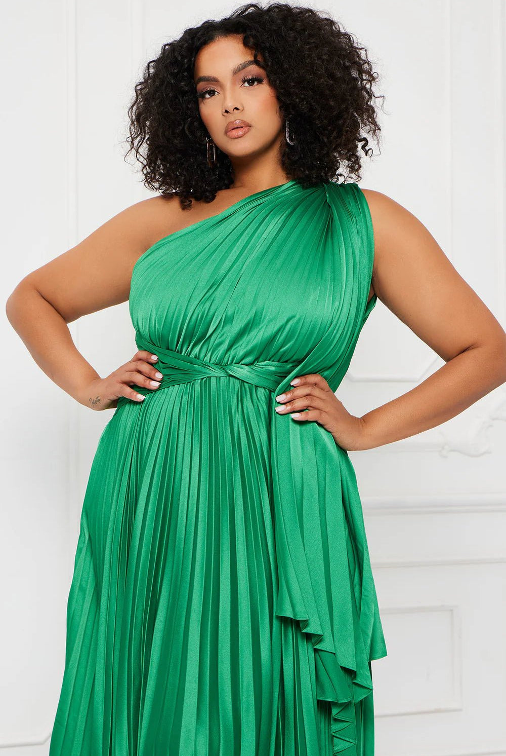 Silent Luxury Satin One Shoulder Maxi Dress - Golden Hour Boutiquemaxi dresses