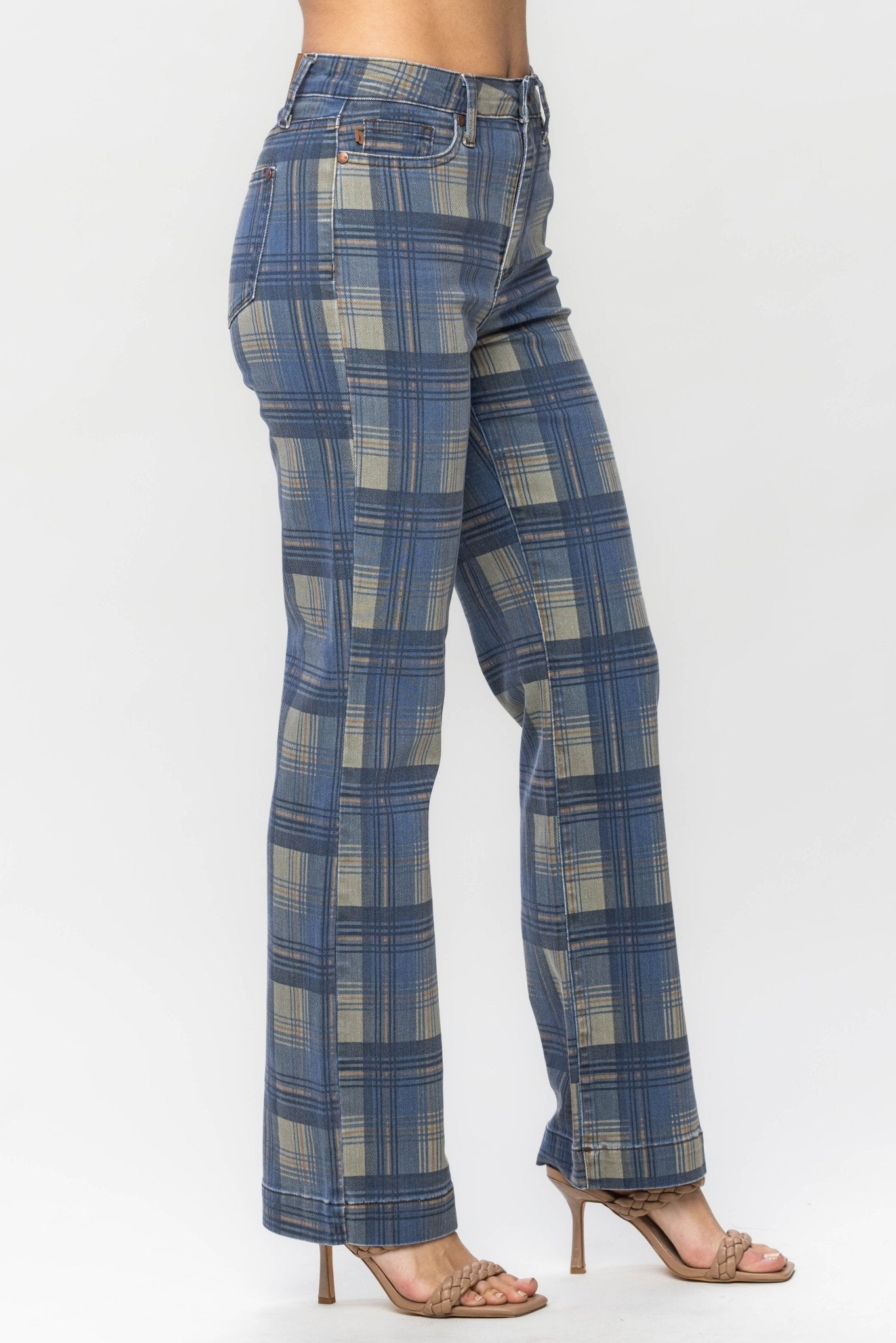Sunday Stroll Plaid Jeans - Golden Hour BoutiqueJeans