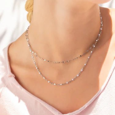 White Confetti Necklace - Golden Hour BoutiqueNecklaces
