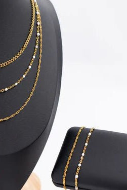 White Confetti Necklace - Golden Hour BoutiqueNecklaces