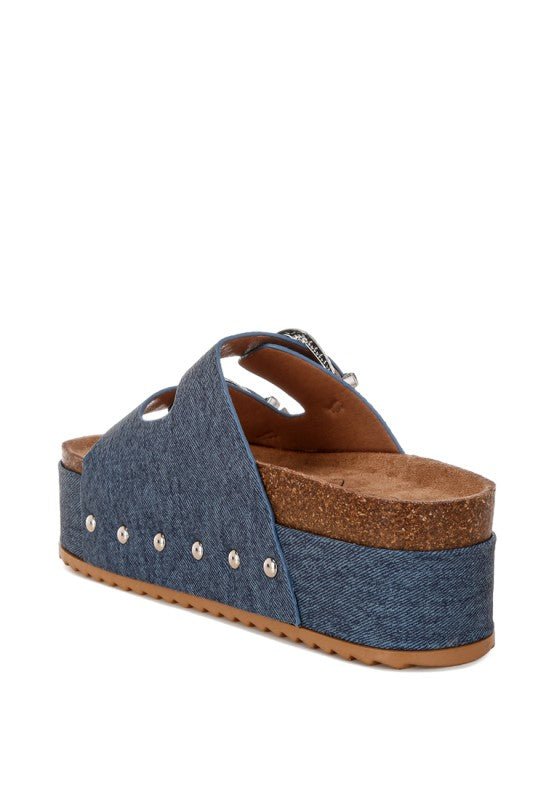 Zaphod Faux Leather Flatform Slip Ons - Golden Hour Boutique