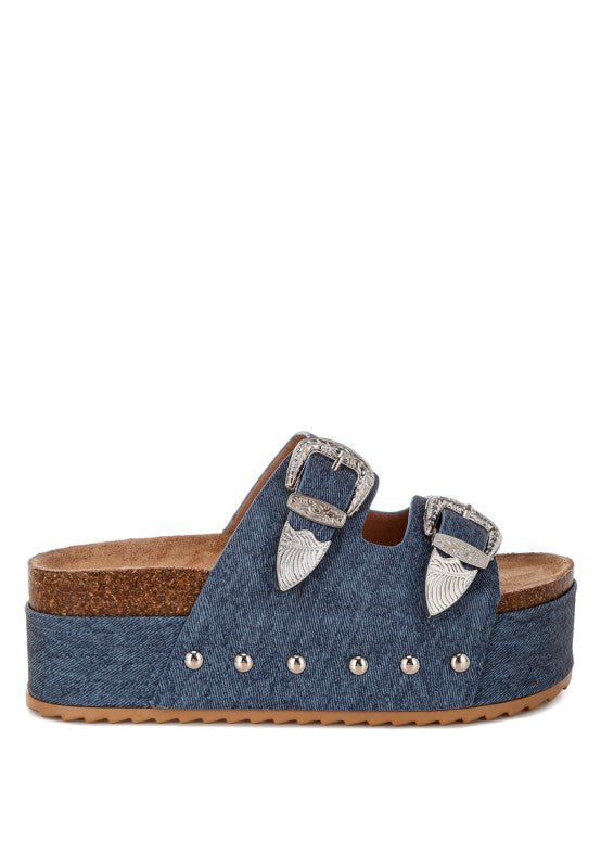 Zaphod Faux Leather Flatform Slip Ons - Golden Hour Boutique