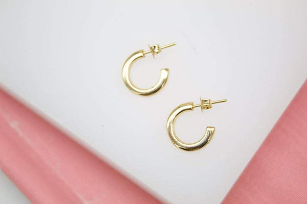 Small Gold Open Hoop Earrings