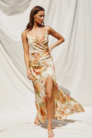 Botanic Bliss Shirred Maxi Dress