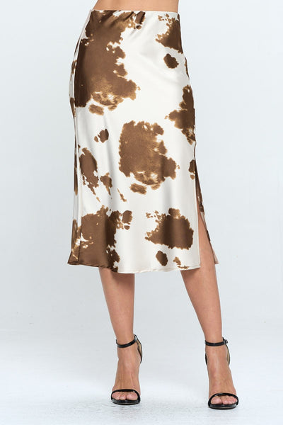 Western Style Printed Midi Skirt