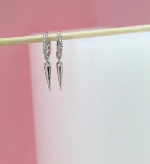 18k Spike Huggie Hoops - Golden Hour BoutiqueEarrings