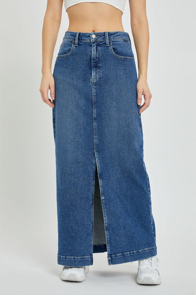 Back To Reality Denim Maxi Skirt