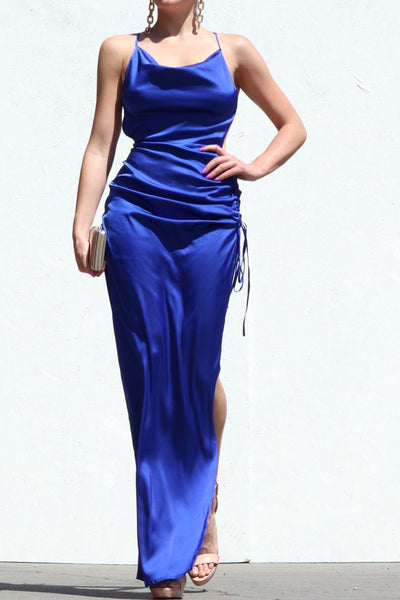 Bold Moves Satin Maxi Dress