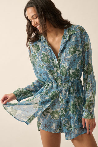 Spring Breeze Button Up Romper