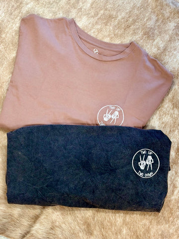Two Up Two Down Embroidered Tee