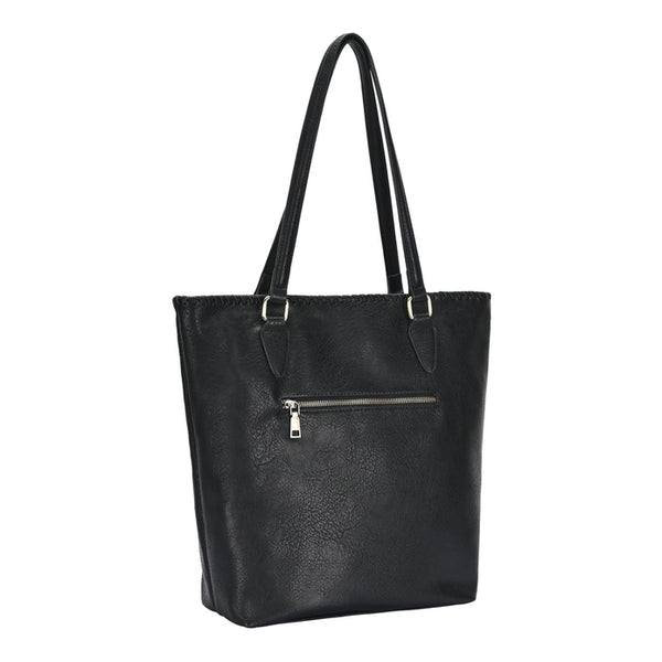 Caroline Stitch Tote Bag | Black
