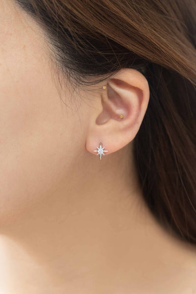 North Star Crystal Hoop Earrings