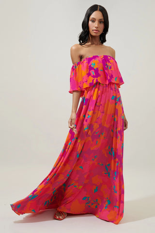 Constance Floral Off Shoulder Dress
