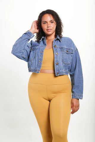 Throw It On Cropped Denim Jacket