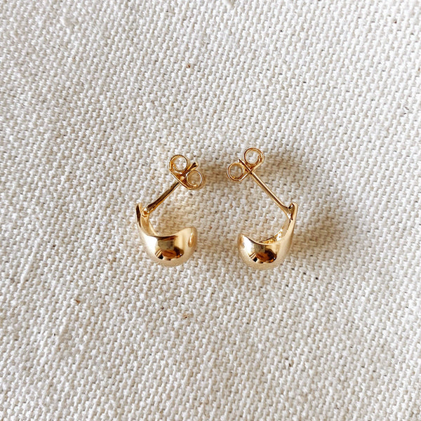 18k Gold Filled Teardrop Stud Earrings