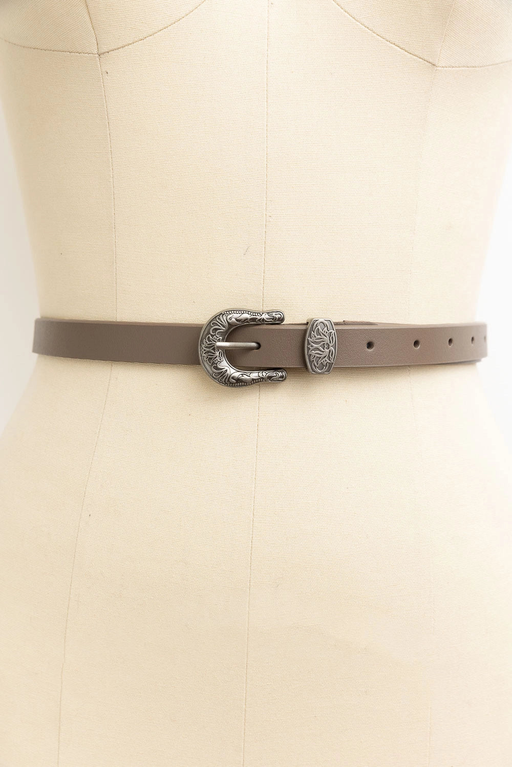 Skinny Leather Western Belt
