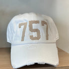 757 Area Code Ball Caps - Golden Hour Boutique