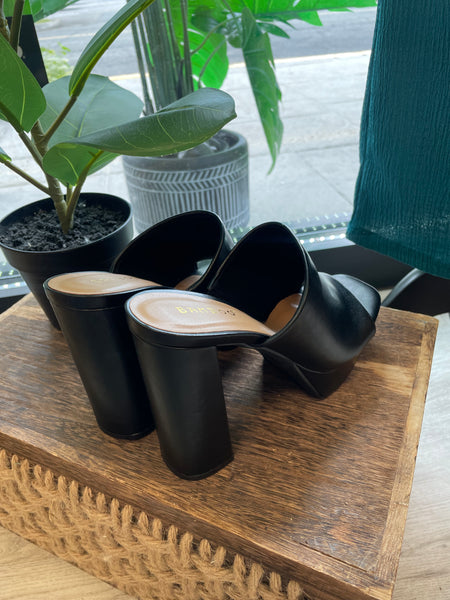 Divinity Block Platform Mule Heels