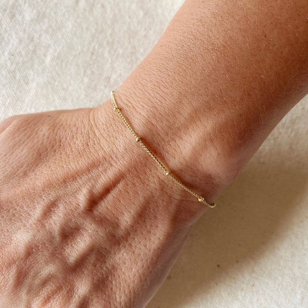 18k Gold Filled Satellite Bracelet