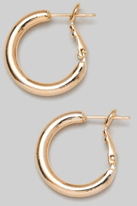 Dainty Solid Hollow Hoops