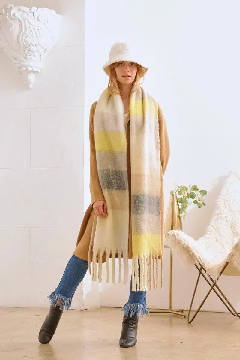 Colorful Plaid Long Scarf - Golden Hour BoutiqueAccessories
