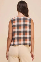 Harvest Plaid Tie Vest - Golden Hour BoutiqueVests