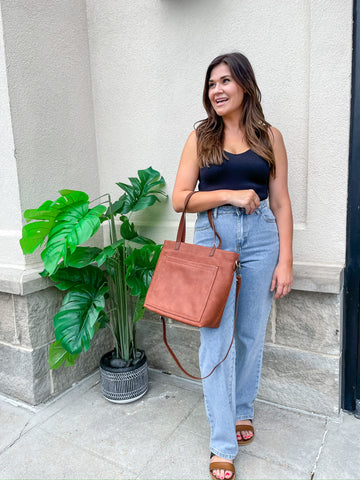 Addison Tote Bag | Brown