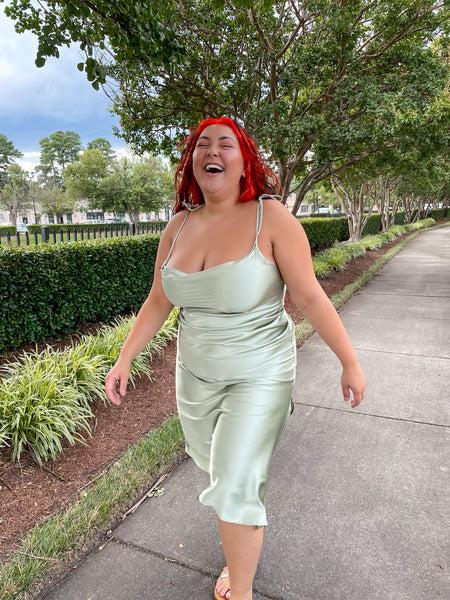 Ready to Arrive Satin Dress