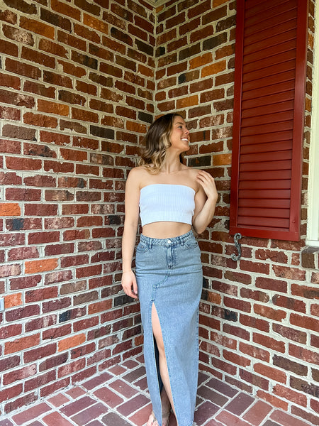 Lazy Afternoon Ribbed Bandeau