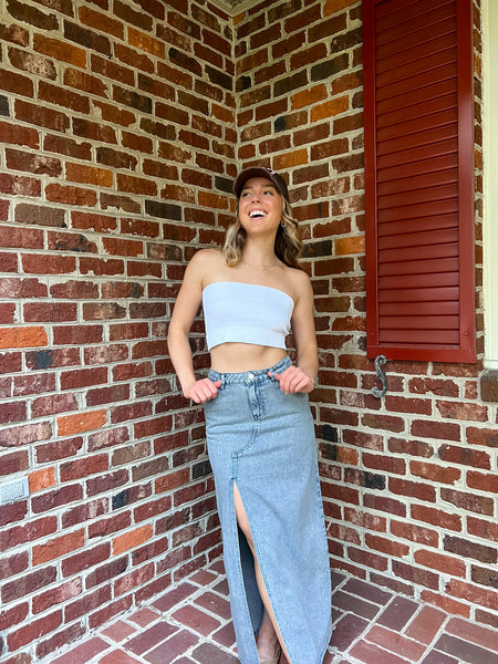 Lazy Afternoon Ribbed Bandeau