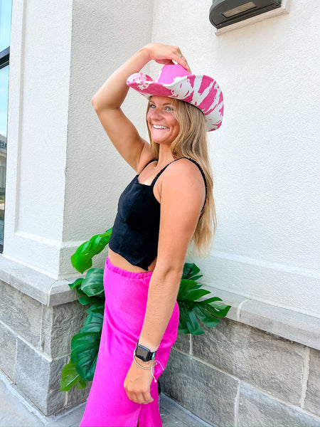 Cow Print Cowboy Hat