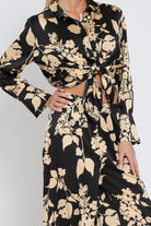 Midnight Blossom Palazzo Pants 