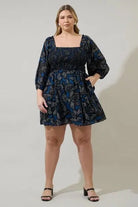 Midnight Garden Smocked Mini Dress - Golden Hour BoutiqueMini Dresses