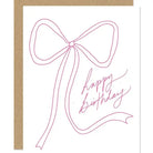 Pink Bow Happy Birthday Card - Golden Hour BoutiqueGreeting Cards