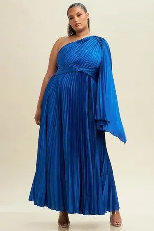 Silent Luxury Satin One Shoulder Maxi Dress - Golden Hour Boutiquemaxi dresses