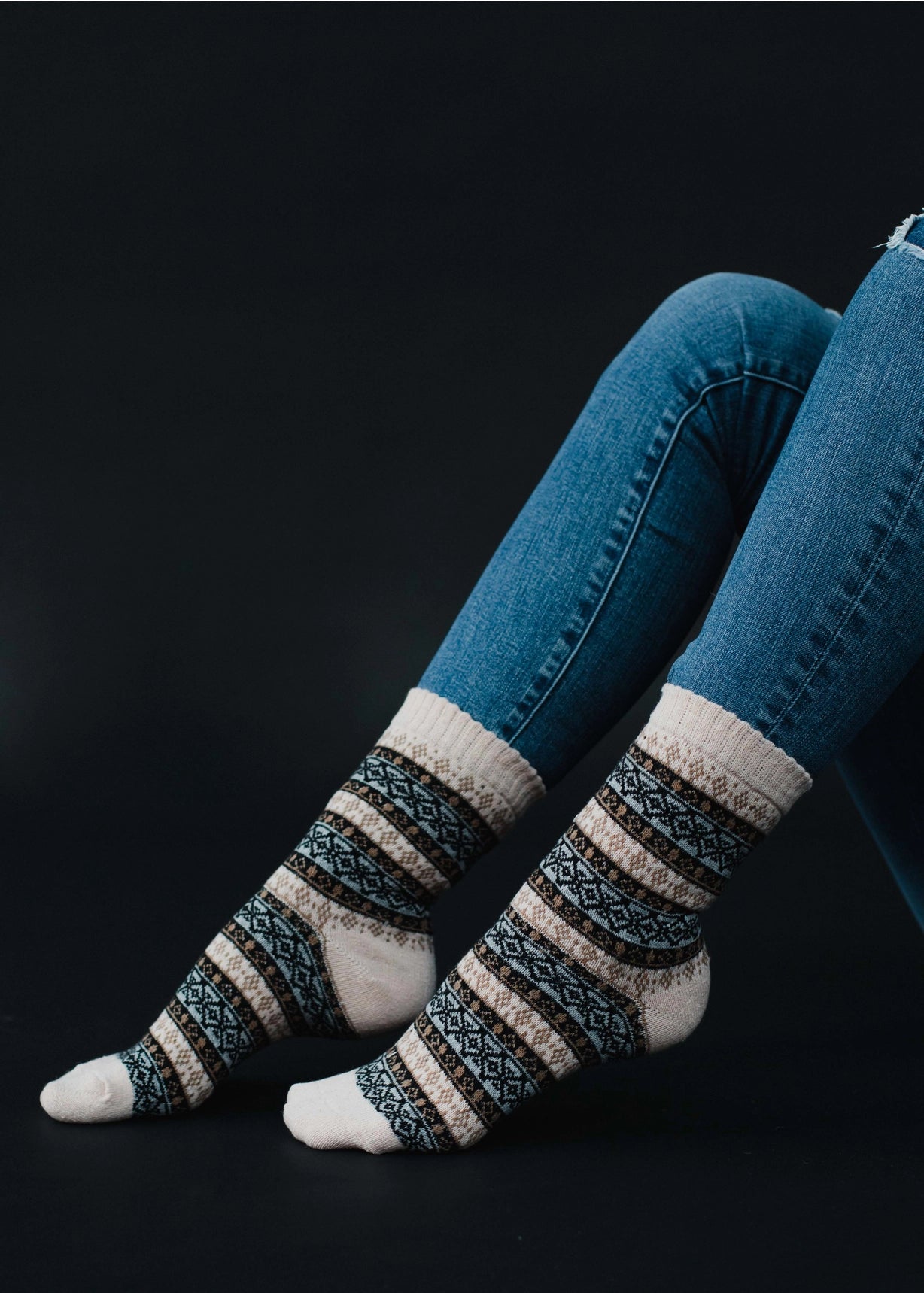 Pattern Crew Socks