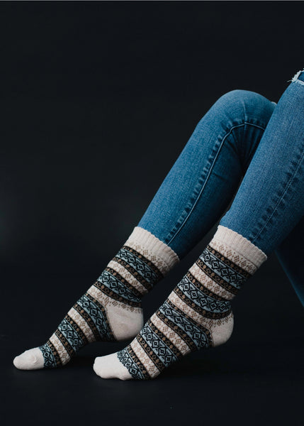 Pattern Crew Socks