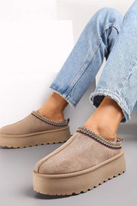 Stay Awhile Platform Slip on Boots